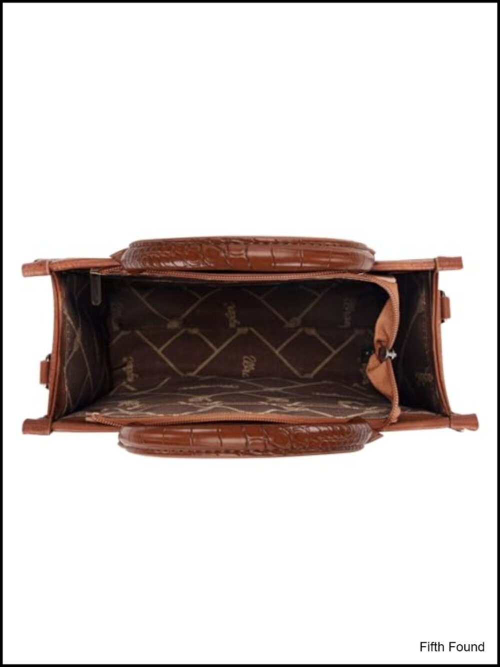 Crocodile Pattern Whipstitch Western Tote Satchel Top Handle Crossbody - Picture 3 of 6